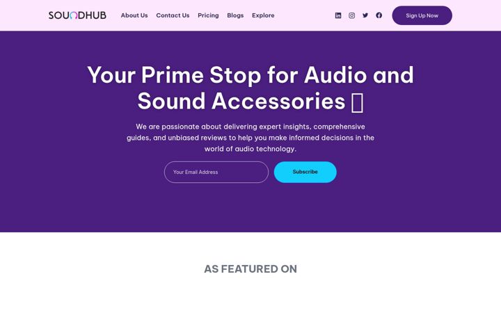Ekrānuzņēmums no soundhub.io