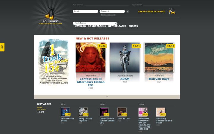 Screenshot of soundike2.com