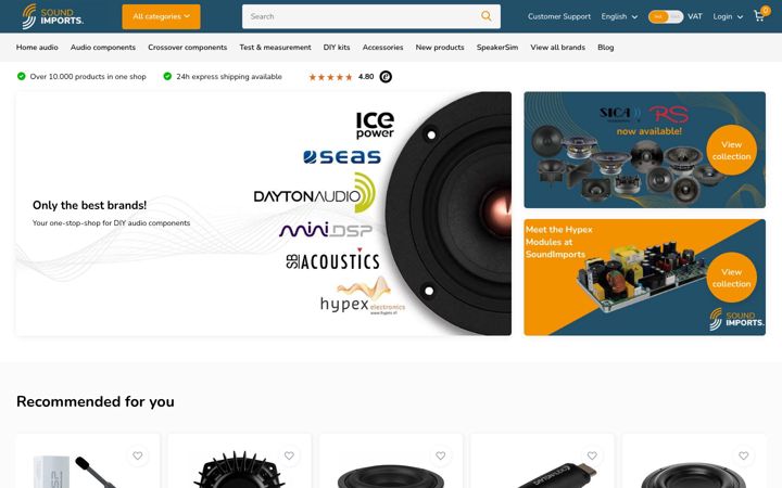 Screenshot of soundimports.eu