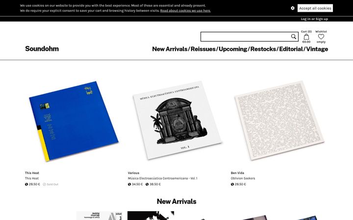 Screenshot of soundohm.com