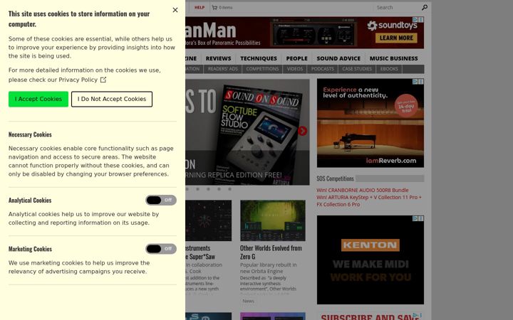 Screenshot von soundonsound.com