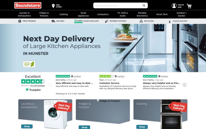 Screenshot of soundstore.ie