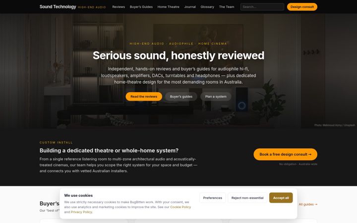 Screenshot of soundtechnology.com.au