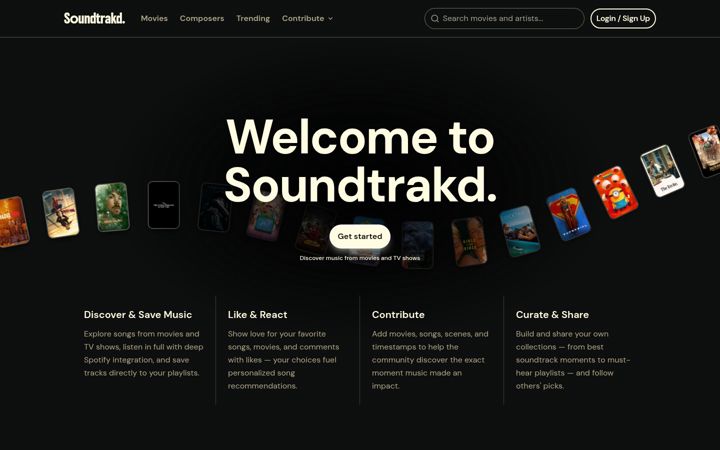 Screenshot of soundtrack.net
