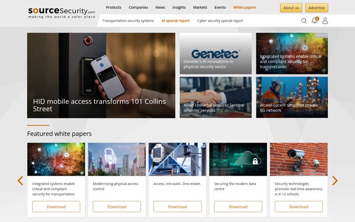 Screenshot of sourcesecurity.com