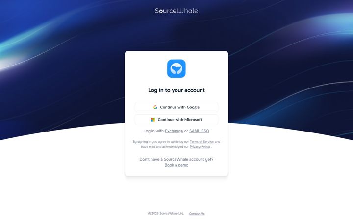 Screenshot of sourcewhale.app