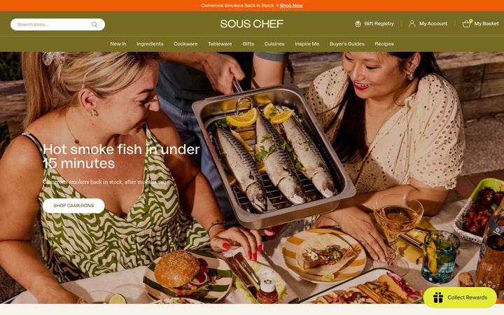 Captura de pantalla de souschef.co.uk