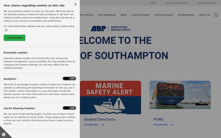 Screenshot of southamptonvts.co.uk