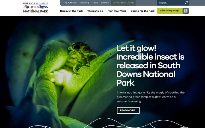 Screenshot of southdowns.gov.uk