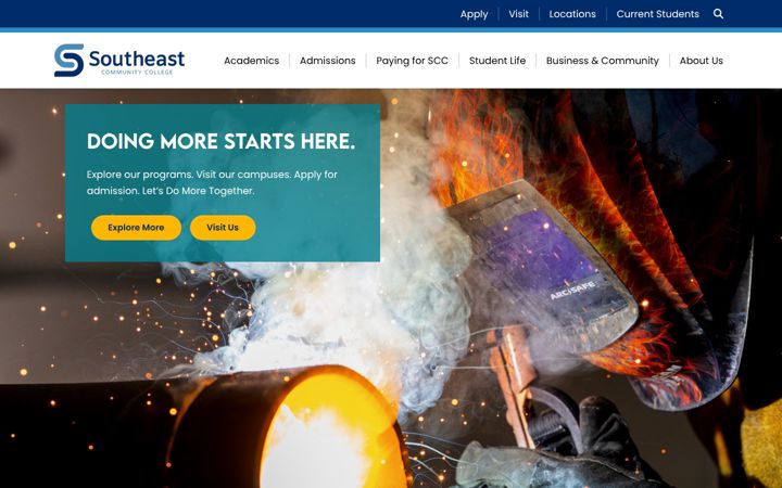 Screenshot of southeast.edu