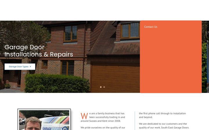 Screenshot von southeastgaragedoors.co.uk