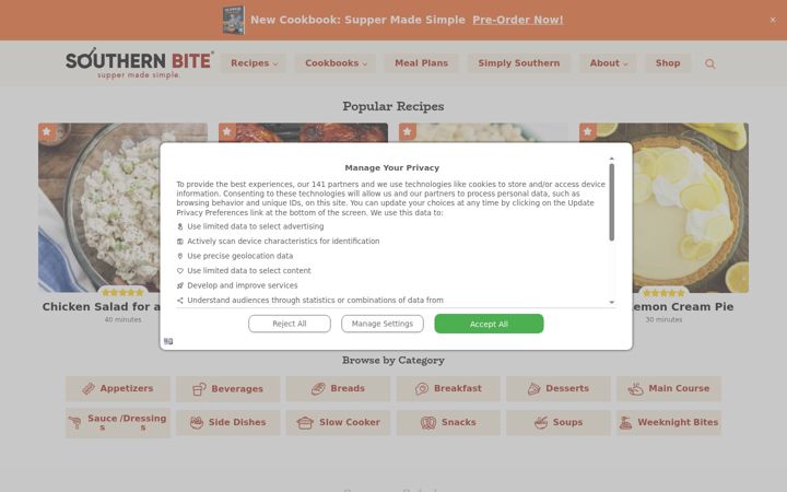 Screenshot of southernbite.com