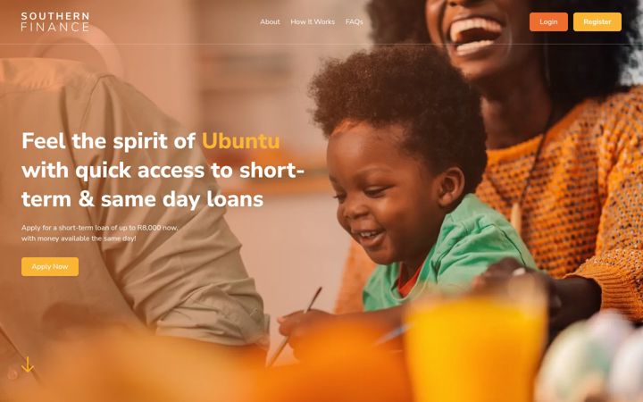 Screenshot of southernfinance.co.za