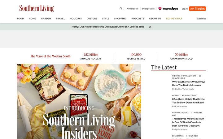 Screenshot ta' southernliving.com