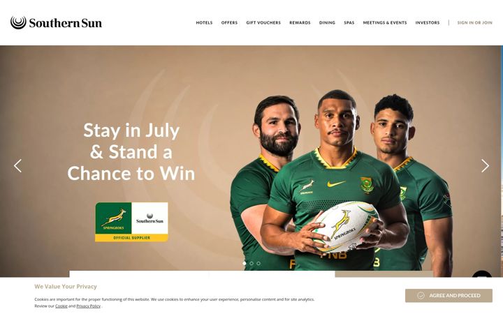 Screenshot of southernsun.com