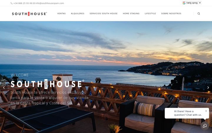 Screenshot of southhousespain.com