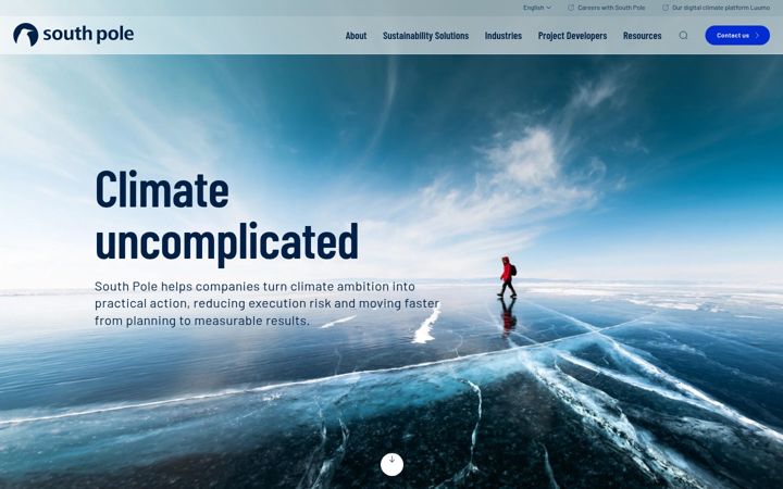 Screenshot of southpole.com