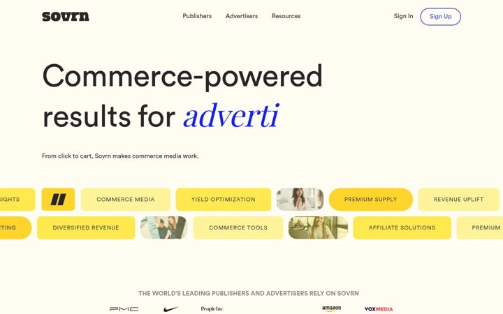 Screenshot di sovrn.com