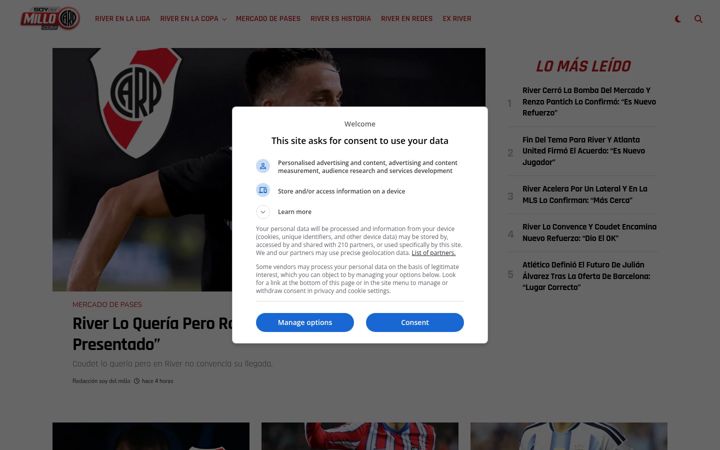 Screenshot of soydelmillo.com