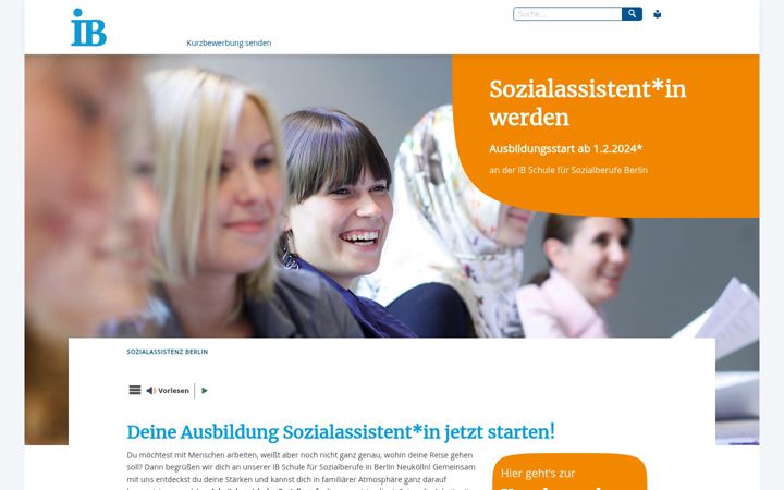 Screenshot di sozialassistenz-berlin.de