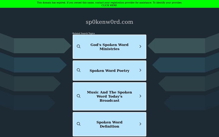 Screenshot of sp0kenw0rd.com