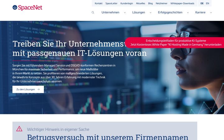 Screenshot ta' space.net