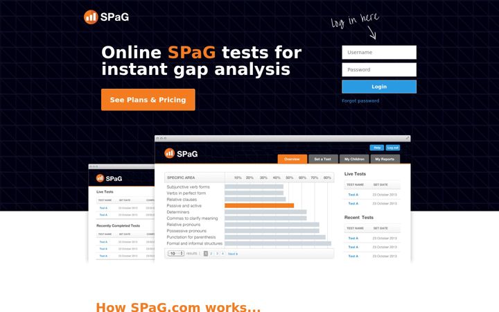 Screenshot of spag.com