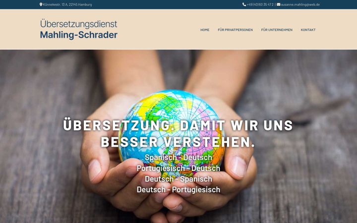 Screenshot of spanisch-portugiesisch.de