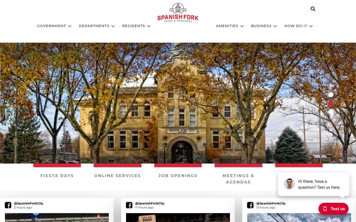 Screenshot of spanishfork.org