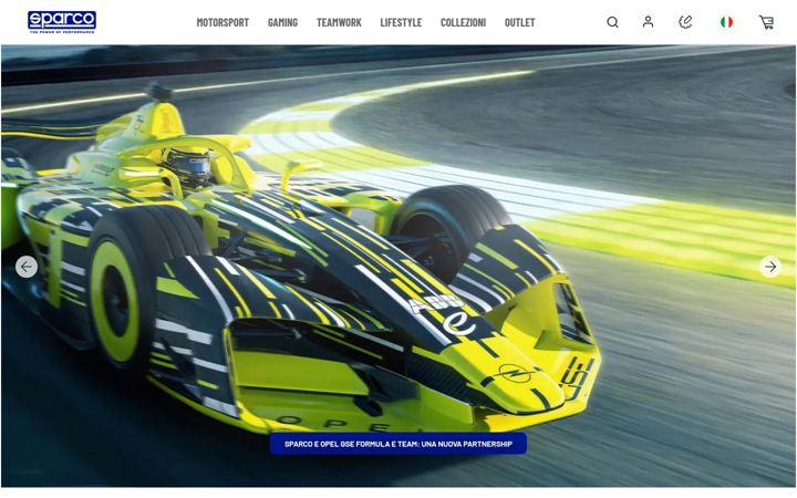 Екранна снимка на sparco-official.com