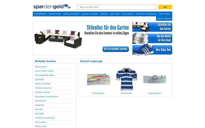 Screenshot of spardeingeld.de