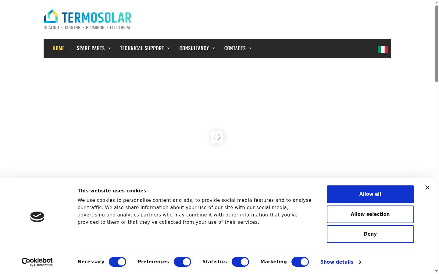Screenshot van de toestemmingsbanner zoals getoond vóór enige interactie