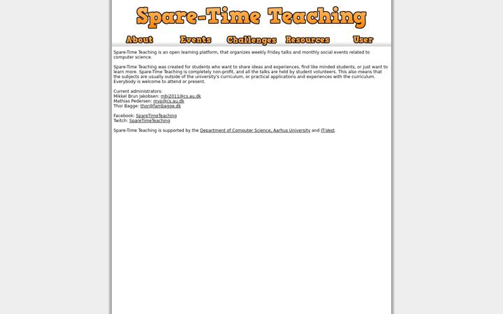 Screenshot of sparetimeteaching.dk