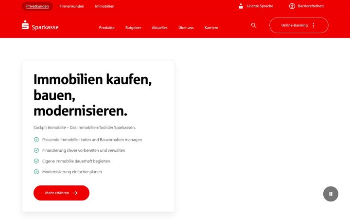 Zrzut ekranu sparkasse.de