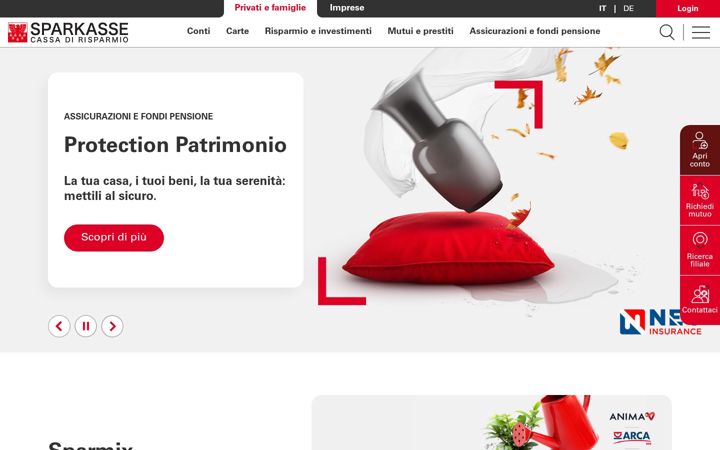 Screenshot of sparkasse.it