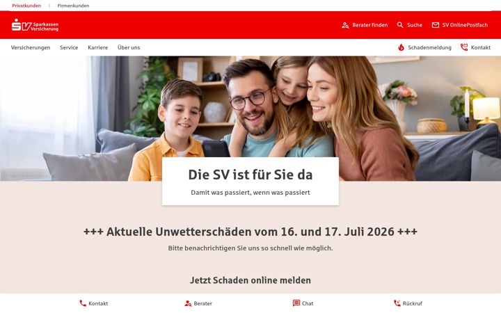 Screenshot of sparkassenversicherung.de