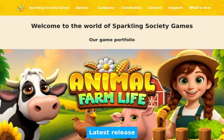 Screenshot of sparklingsociety.net