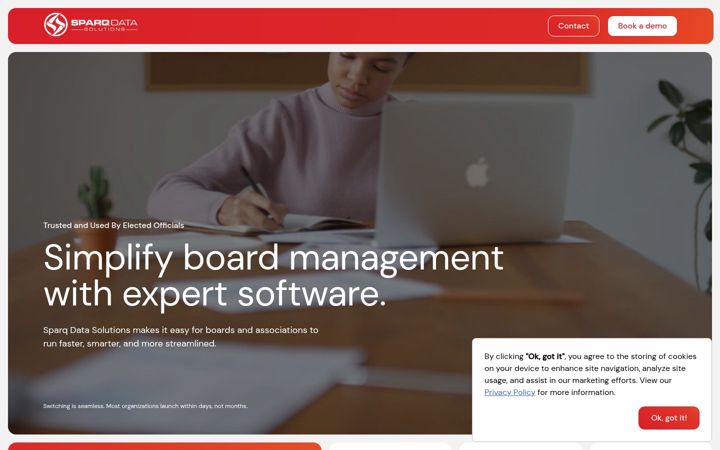 Screenshot of sparqdata.com