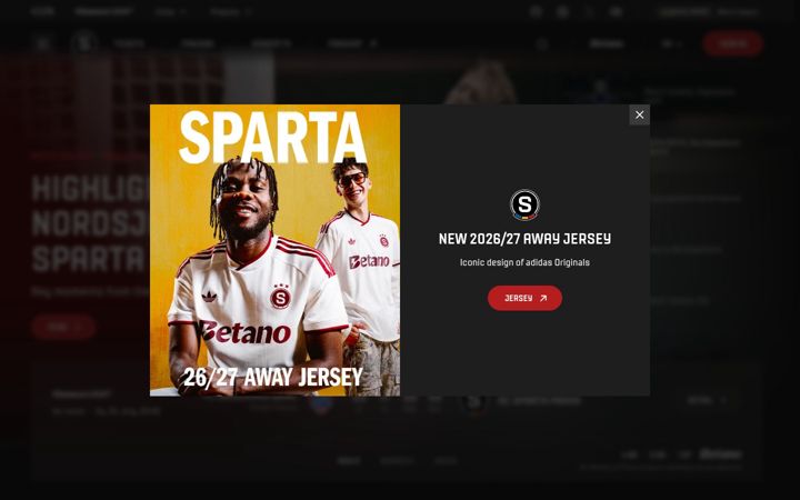 Екранна снимка на sparta.cz