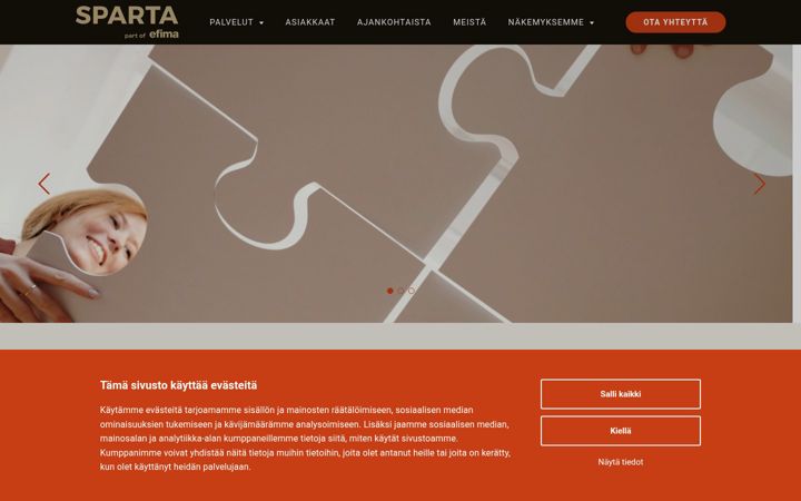 Screenshot of spartaconsulting.fi