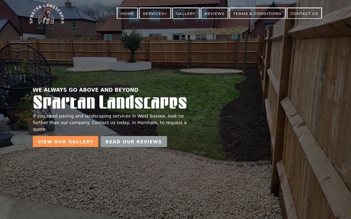 Screenshot του spartanlandscapes.co.uk
