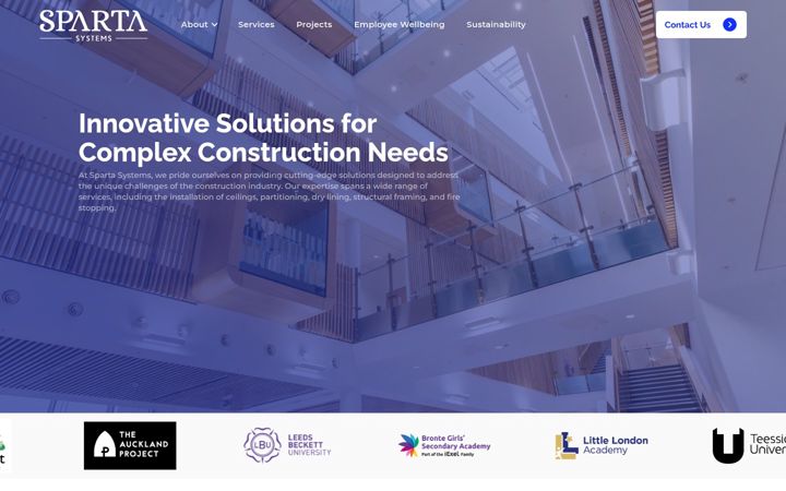 Screenshot of spartasystems.co.uk