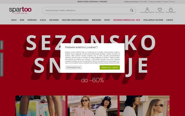 Ekrānuzņēmums no spartoo.com.hr