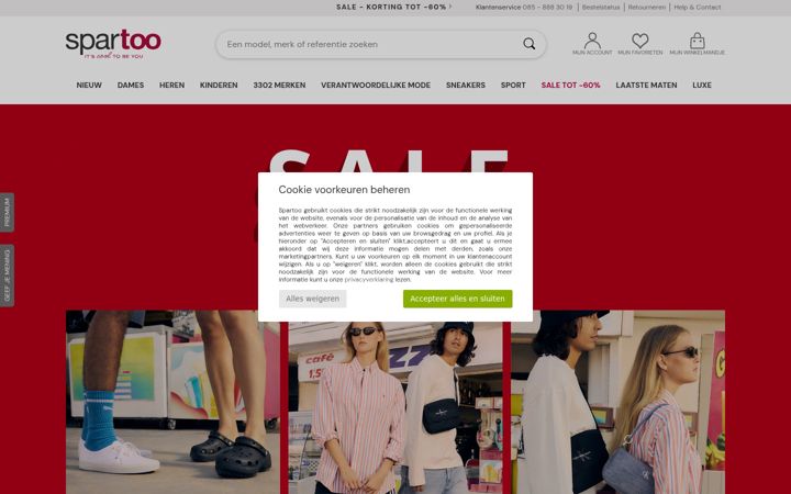 Screenshot of spartoo.nl