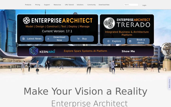 Screenshot of sparxsystems.com