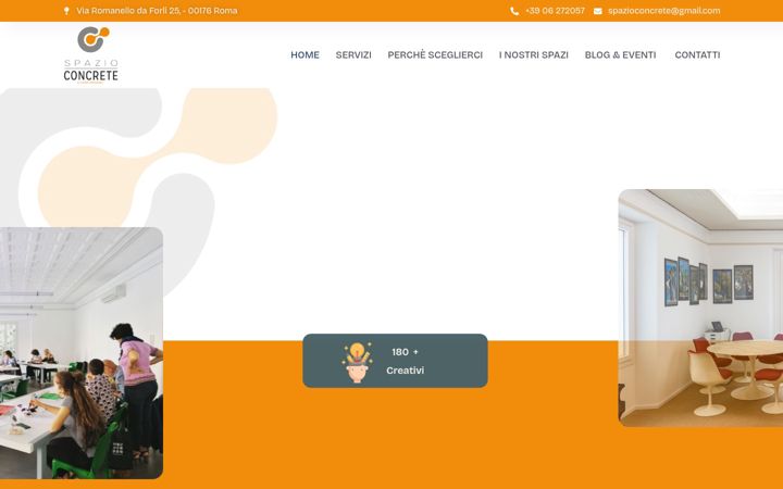 Snímek obrazovky spazioconcrete.it