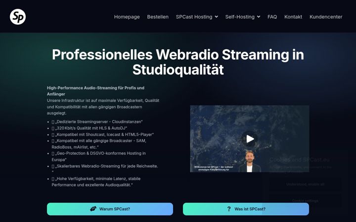 Screenshot ta' spcast.eu