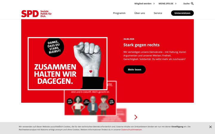 Skjermbilde av spd.de