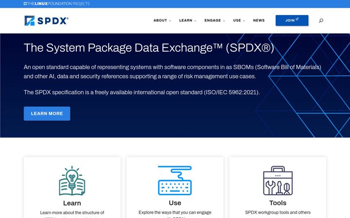 Screenshot di spdx.dev