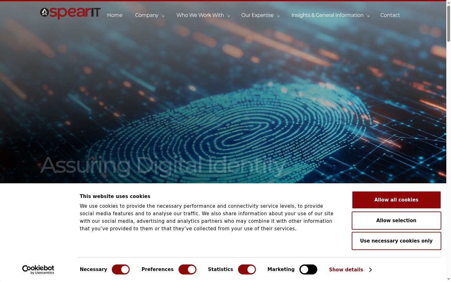 Screenshot of the consent banner shown before any interaction